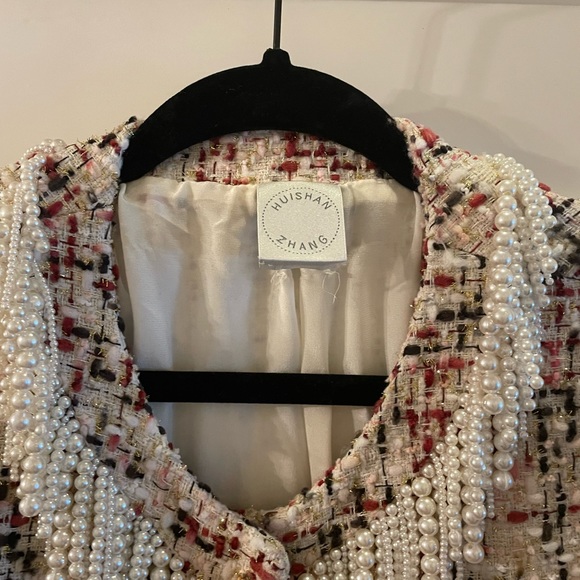 Faux pearl accented tweed jacket - Picture 3 of 5